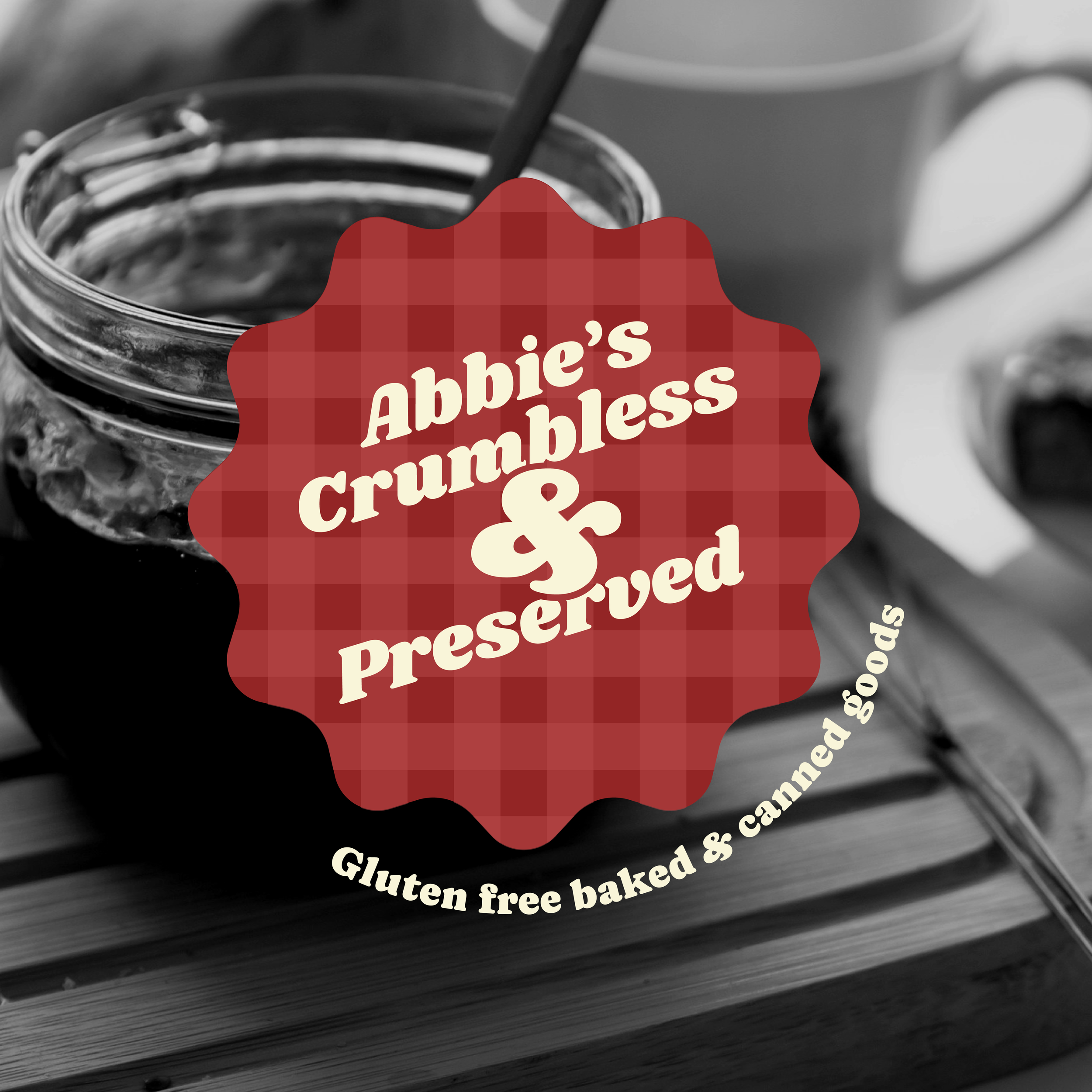 Logo for the gluten-free bakery and canned goods business, Crumbless & Preserved.