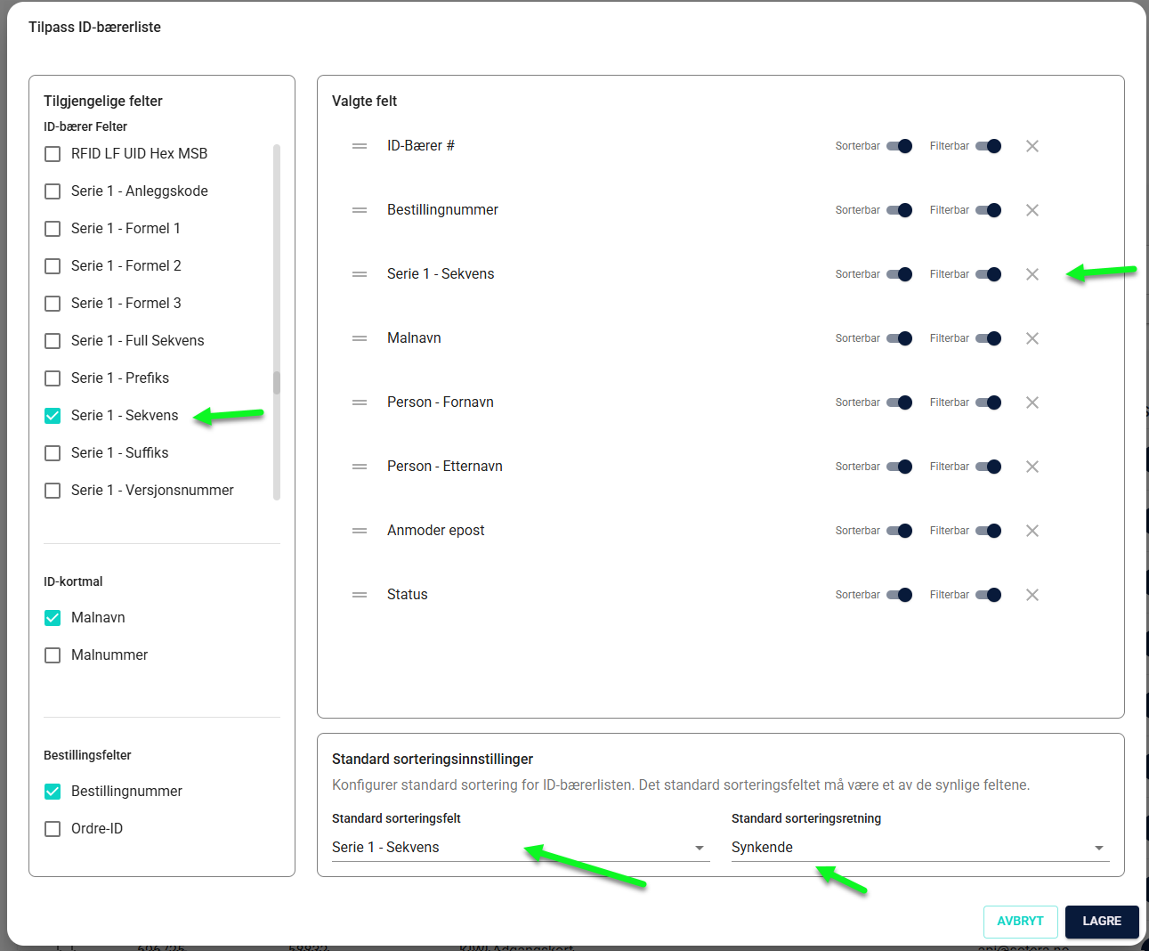Changing search filter