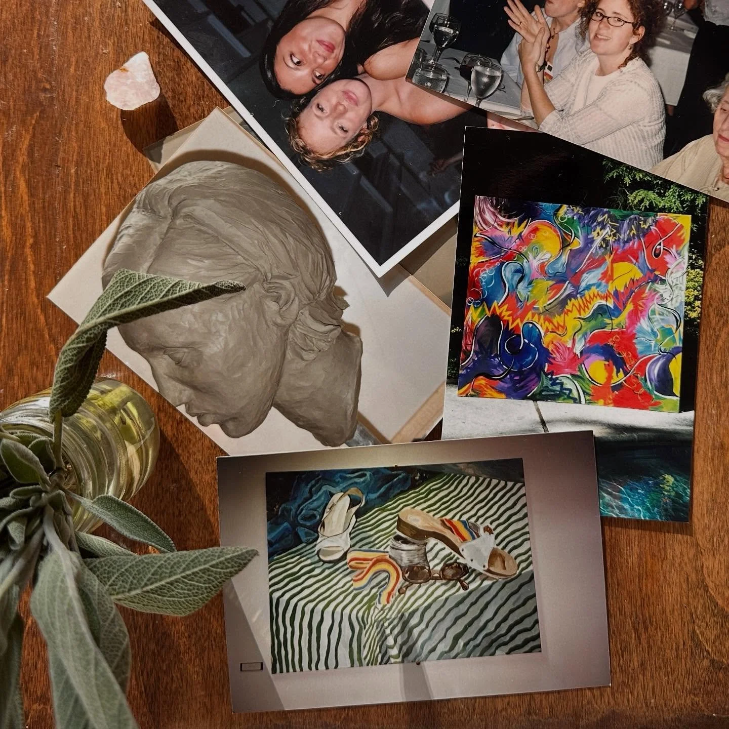 Remember back when you used film to take photos of your artwork? You submitted slides and sent them out in those plastic sleeves or a carousel. Imagining a group of people judging them as they were projected on a screen in some dark room. 

My aunt j