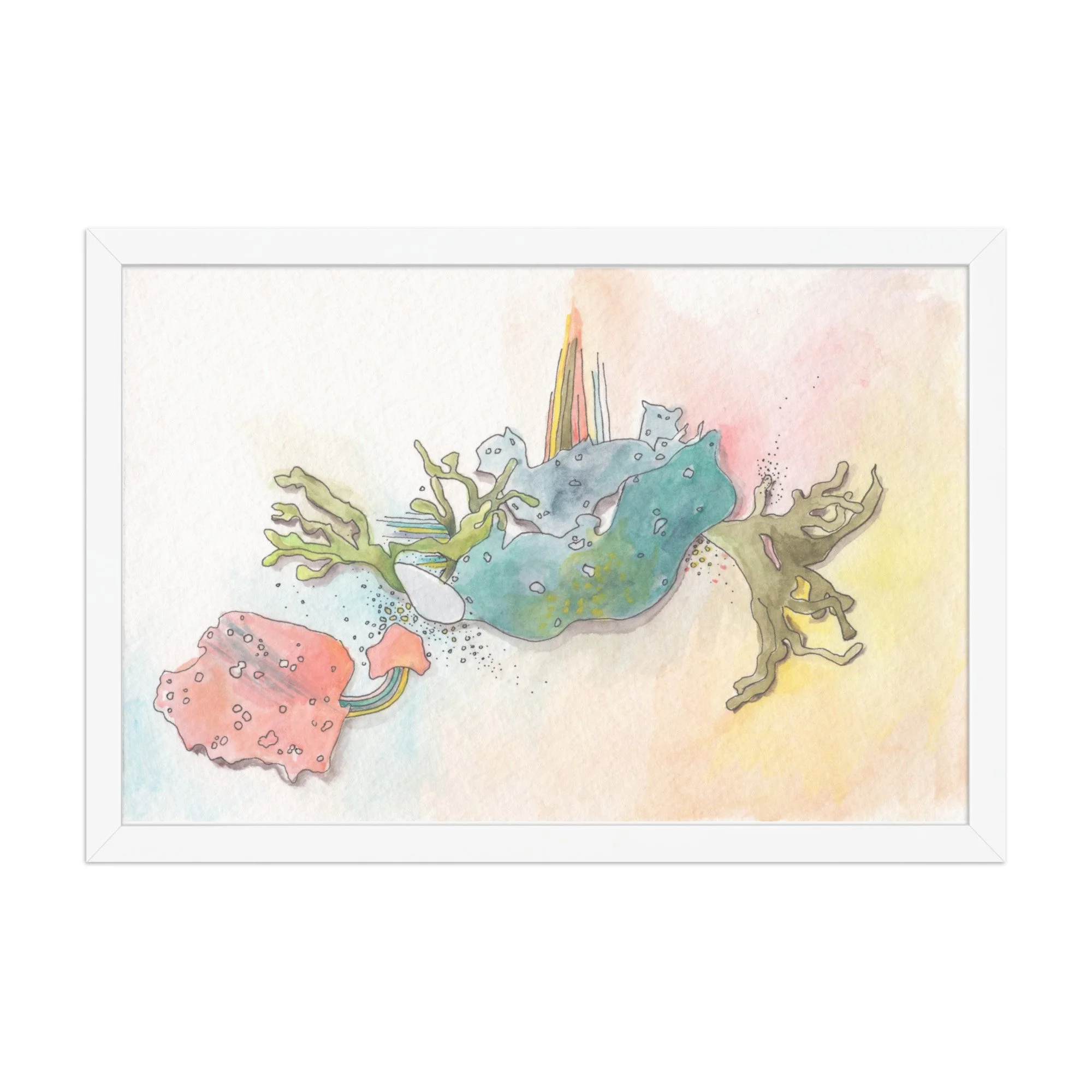 Psychedelic Debris Framed Print