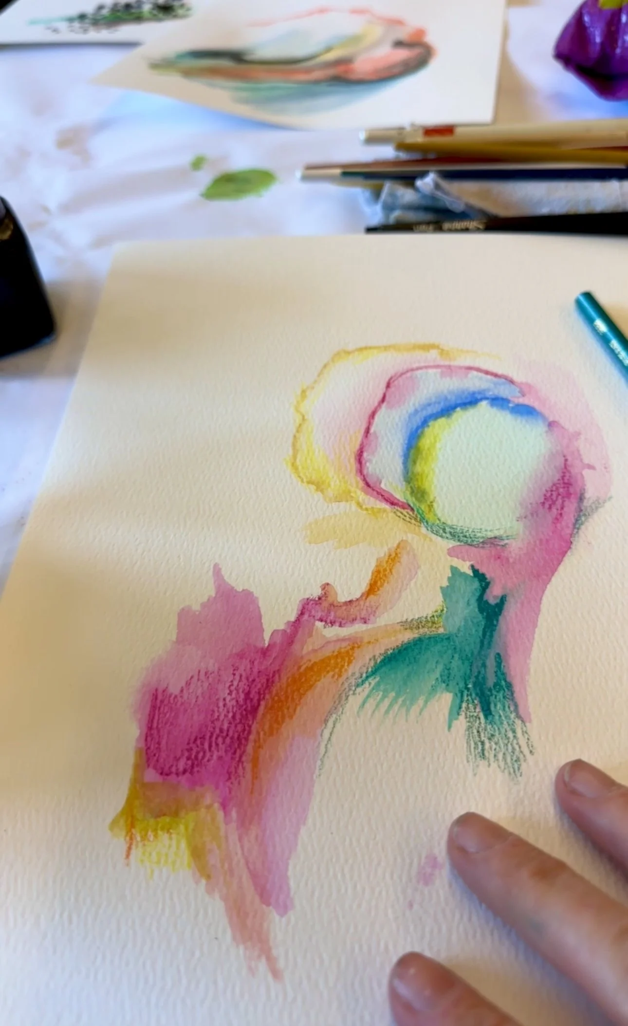Where Watercolor Pencil Meets the Flow