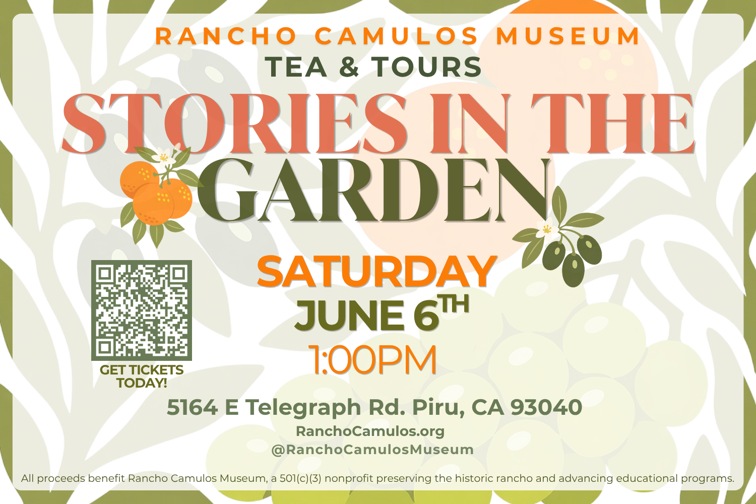 Tea & Tours: Stories in the Garden