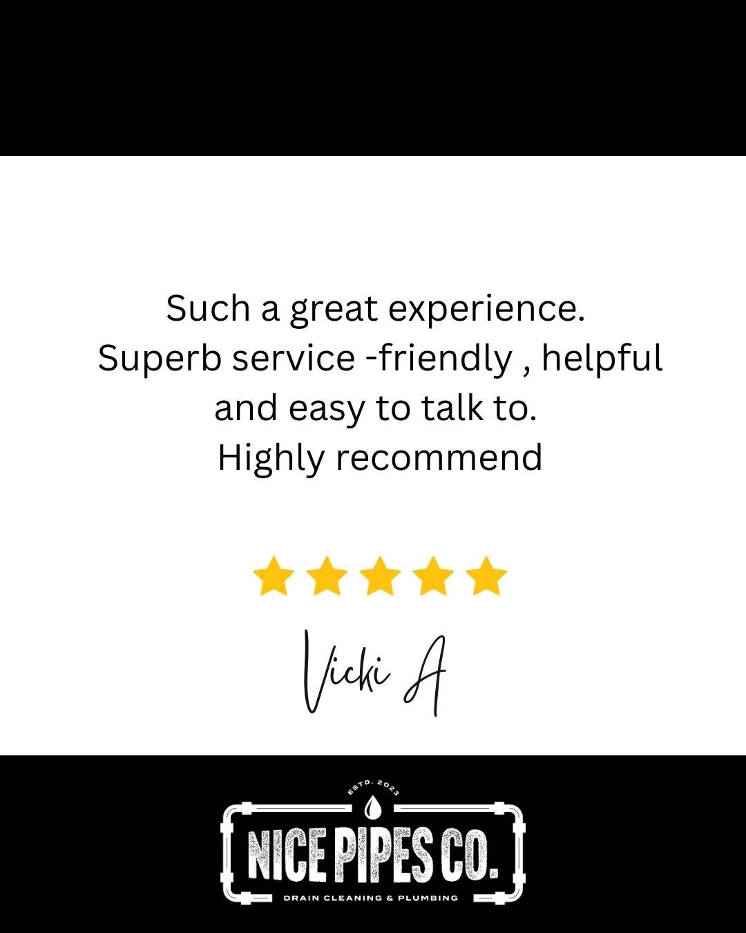 A huge THANK YOU to Vicki for the awesome review! 🙌

We truly appreciate you taking the time to share your experience with Nice Pipes Co. 

Supporting our customers with reliable, honest plumbing services is always our top priority, and feedback lik