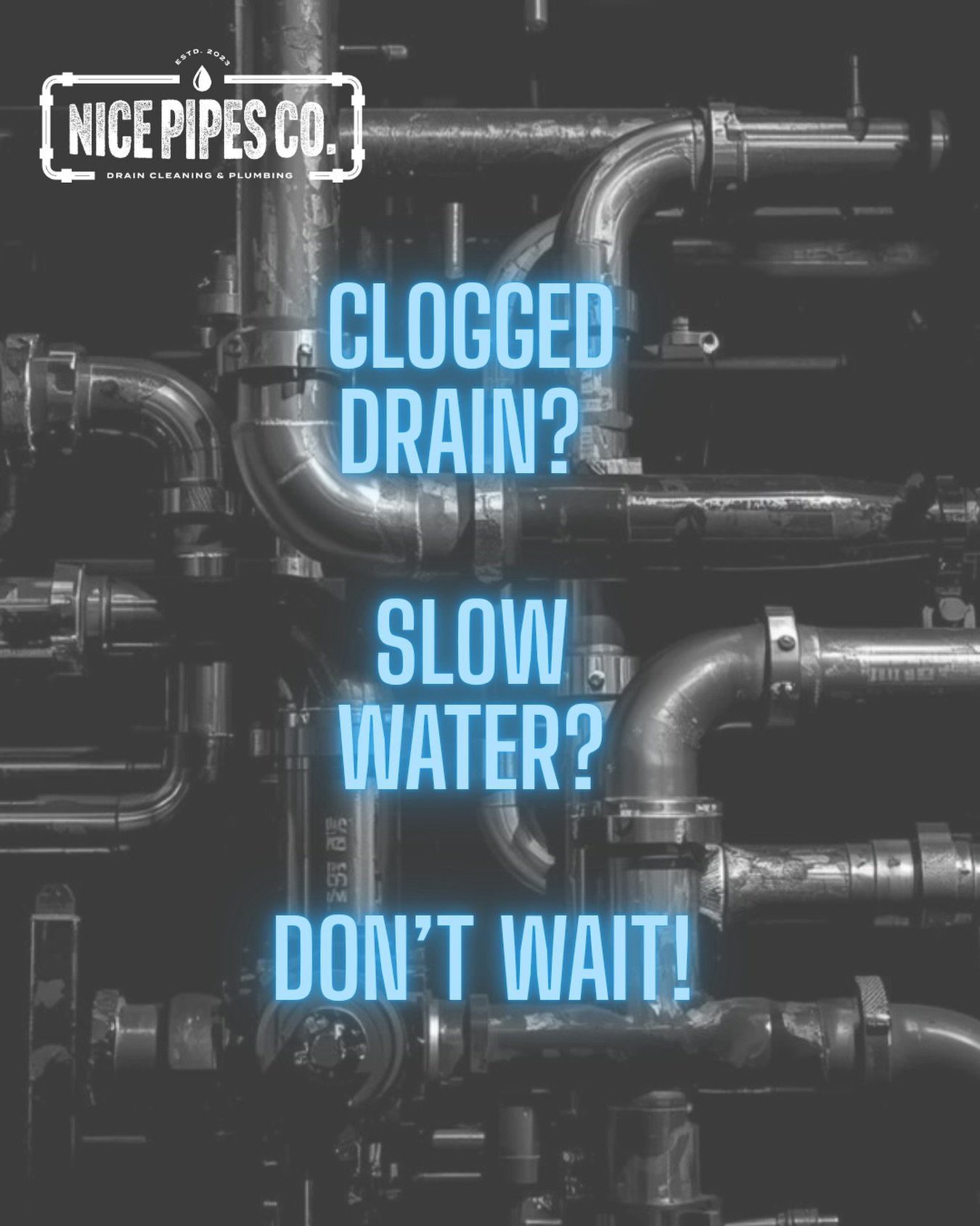 Clogged drain? Slow water? Don&rsquo;t wait 🚿💧

Avoid a sewer backup and get ahead of the problem early.
Our drain cleaning services will get things flowing again fast:
 ✔️ Kitchen &amp; bathroom drains ✔️ Shower &amp; tub blockages ✔️ Main line cl
