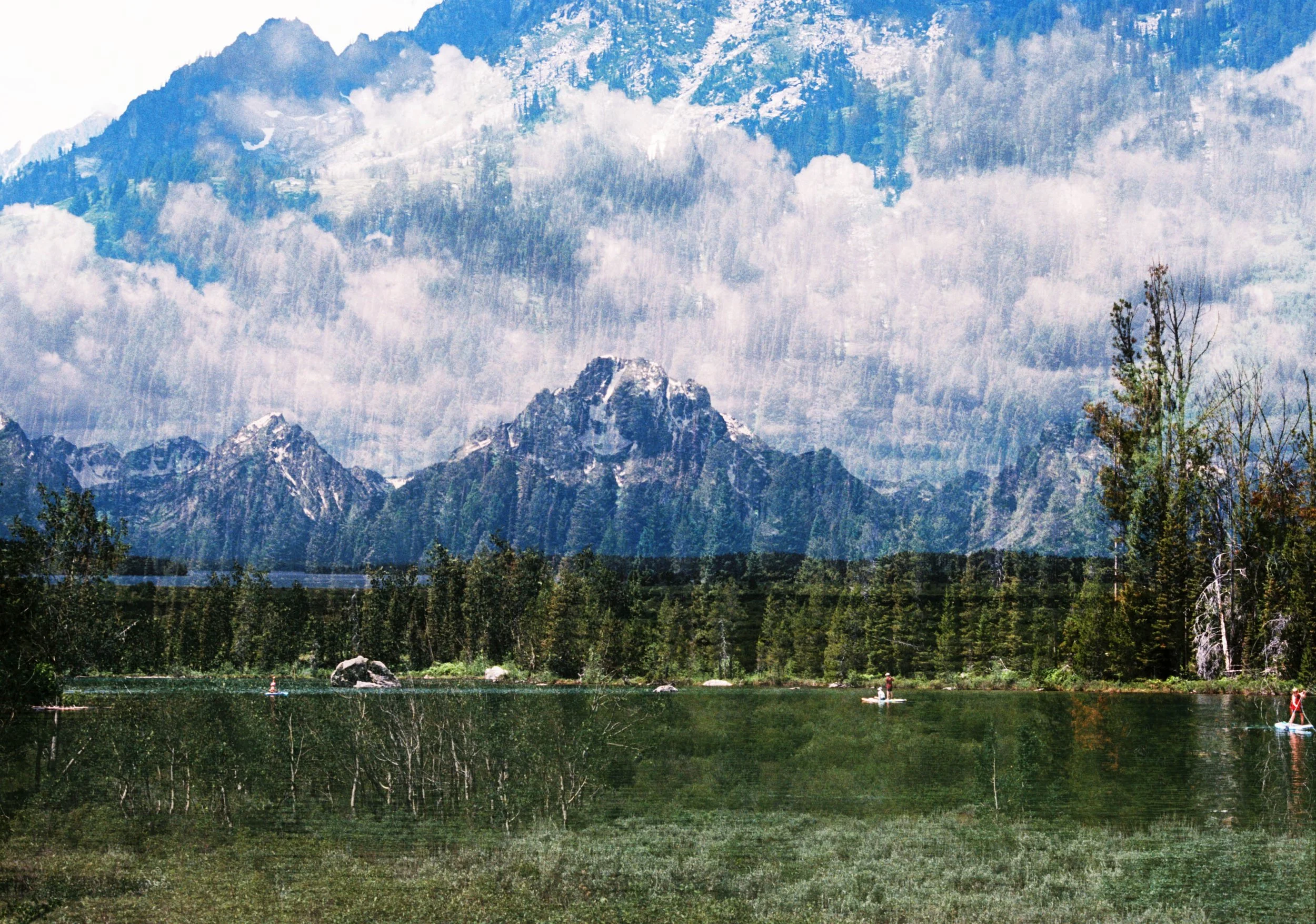 Wyoming travel photographer, double exposure in Grand Teton National Park