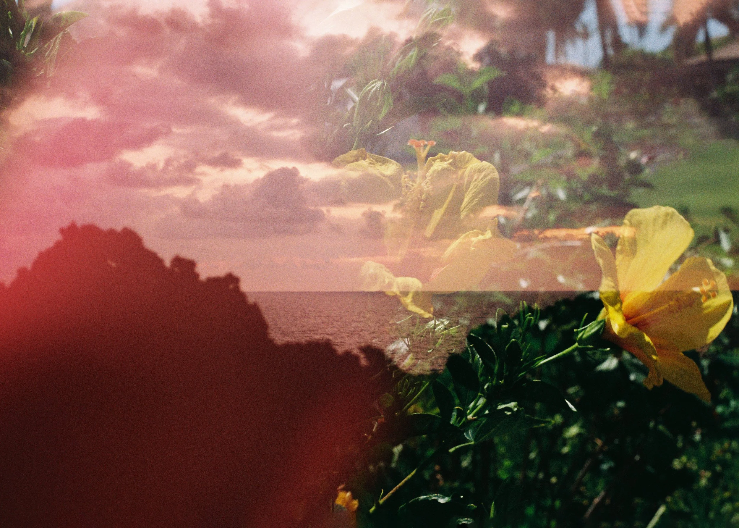 Denver art photographer, double exposure in Hawaii