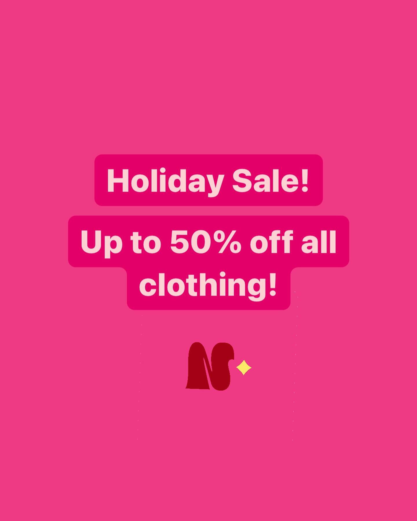 SALE ALERT‼️Starting right now shop our MAJOR holiday sale! 🎁Up to 50% OFF all clothing! Shop in the link in bio, nessastore.com