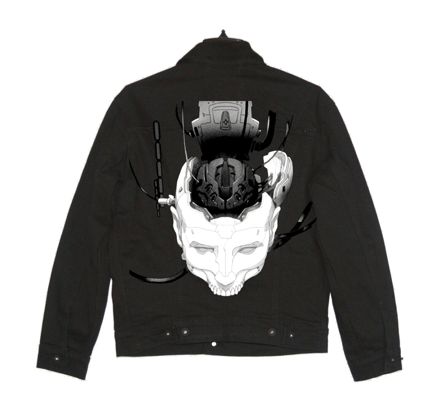 Robotic Skull Denim Jacket — logo