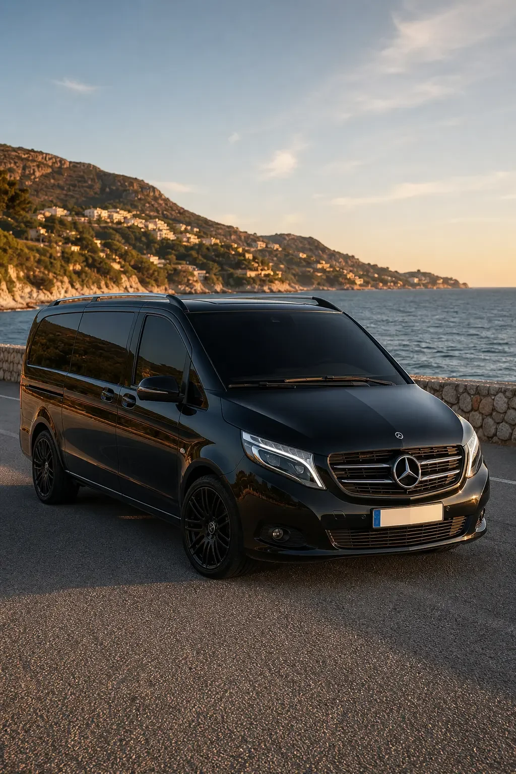 Private chauffeur vehicle arranged for a yacht charter transfer