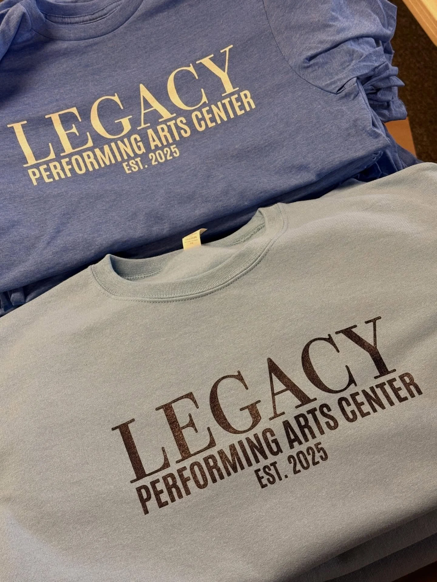 @legacyperformingartskc competition time! We had fun creating these pieces for their studio LAUNCH last year! Thanks for the trust, dancers! #screenprinting #kansascity #shoplocalkc