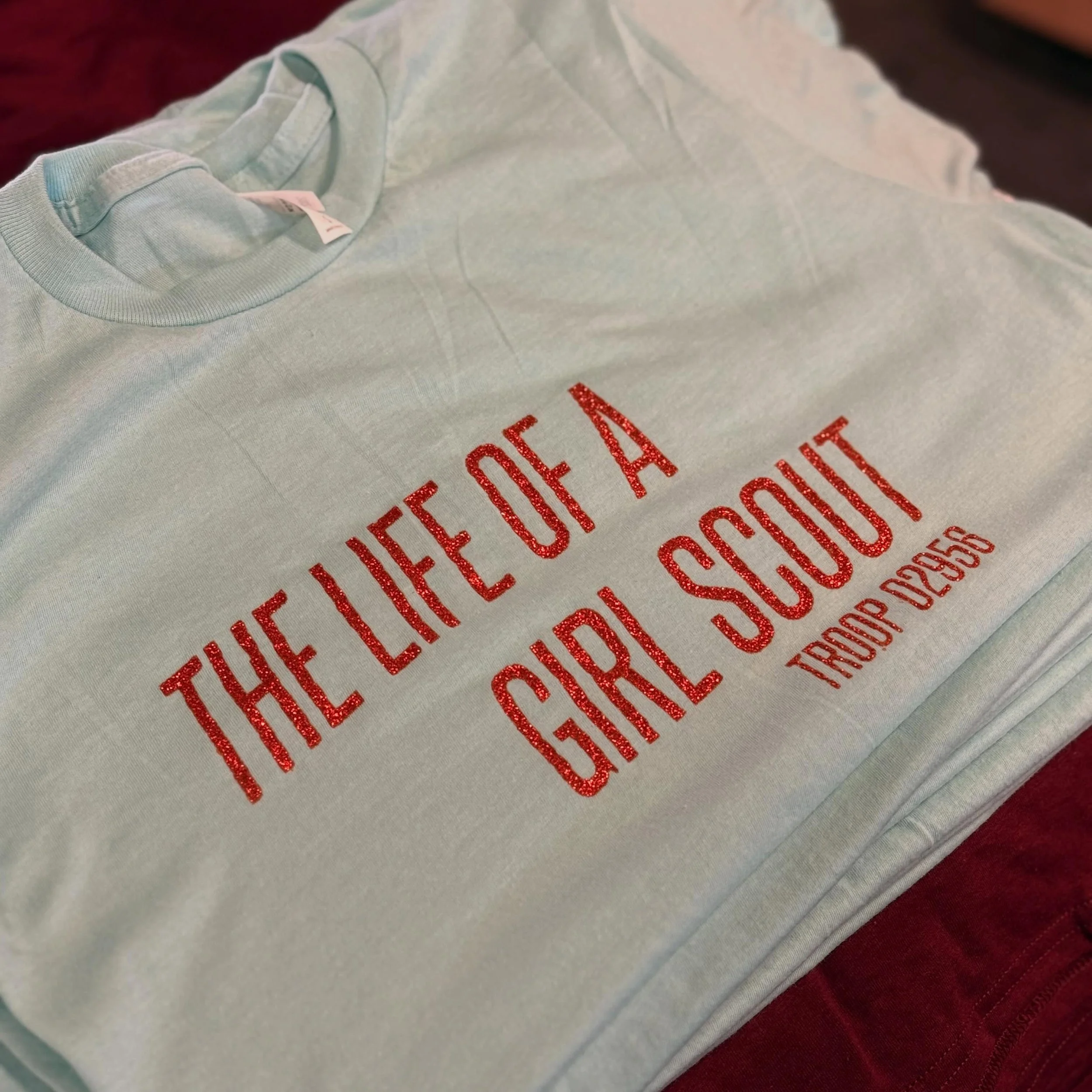The glitter ink was in full force for this #girlscout print party!! Thanks for the trust! #kansascity #screenprinting