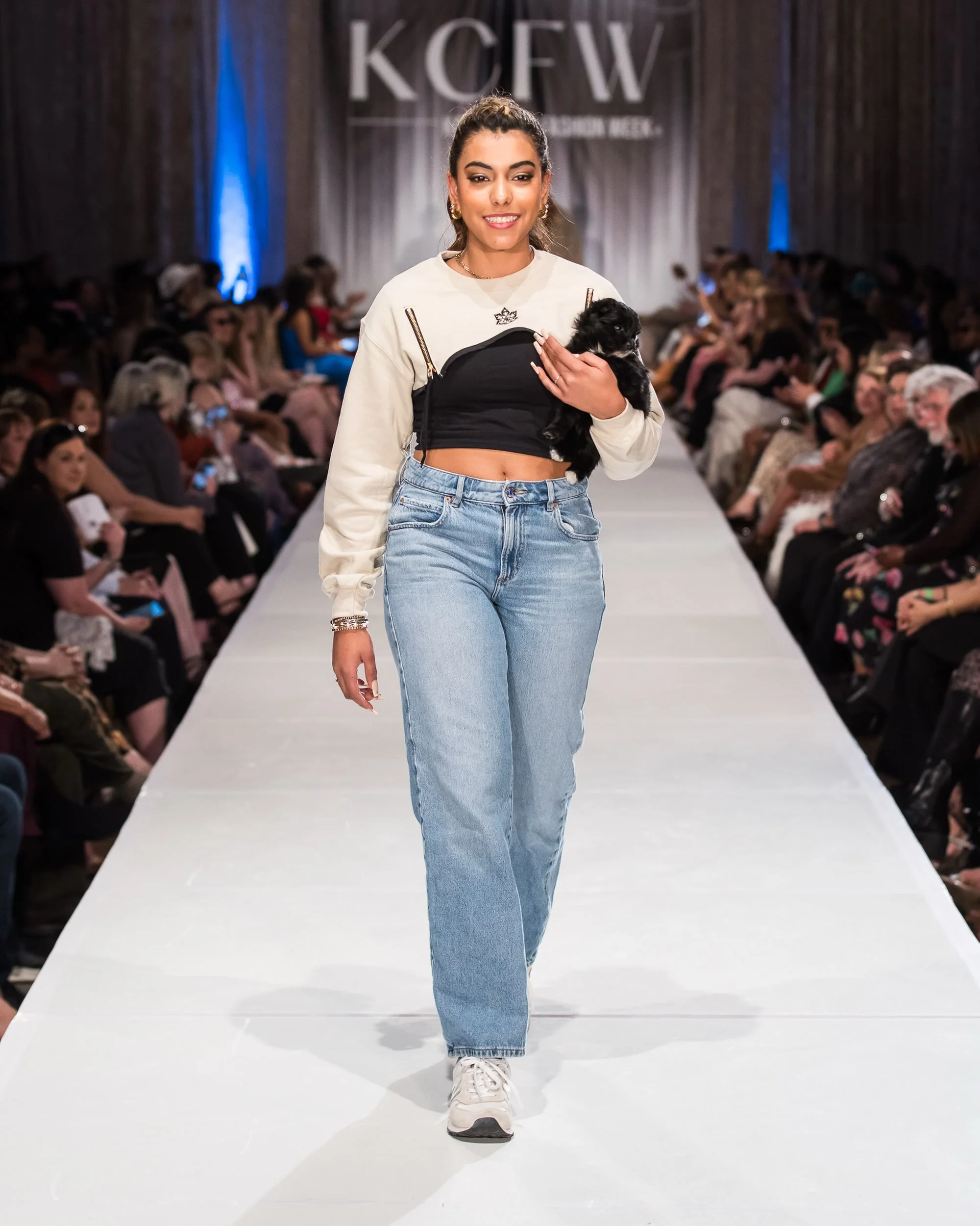 The MOST popular crop zip crewneck comin&rsquo; in HOT. This was easily a crowd favorite and was cropped by the one and only @joshuajchris. #collab #kcfw &bull;&bull; photo by @elistackphoto