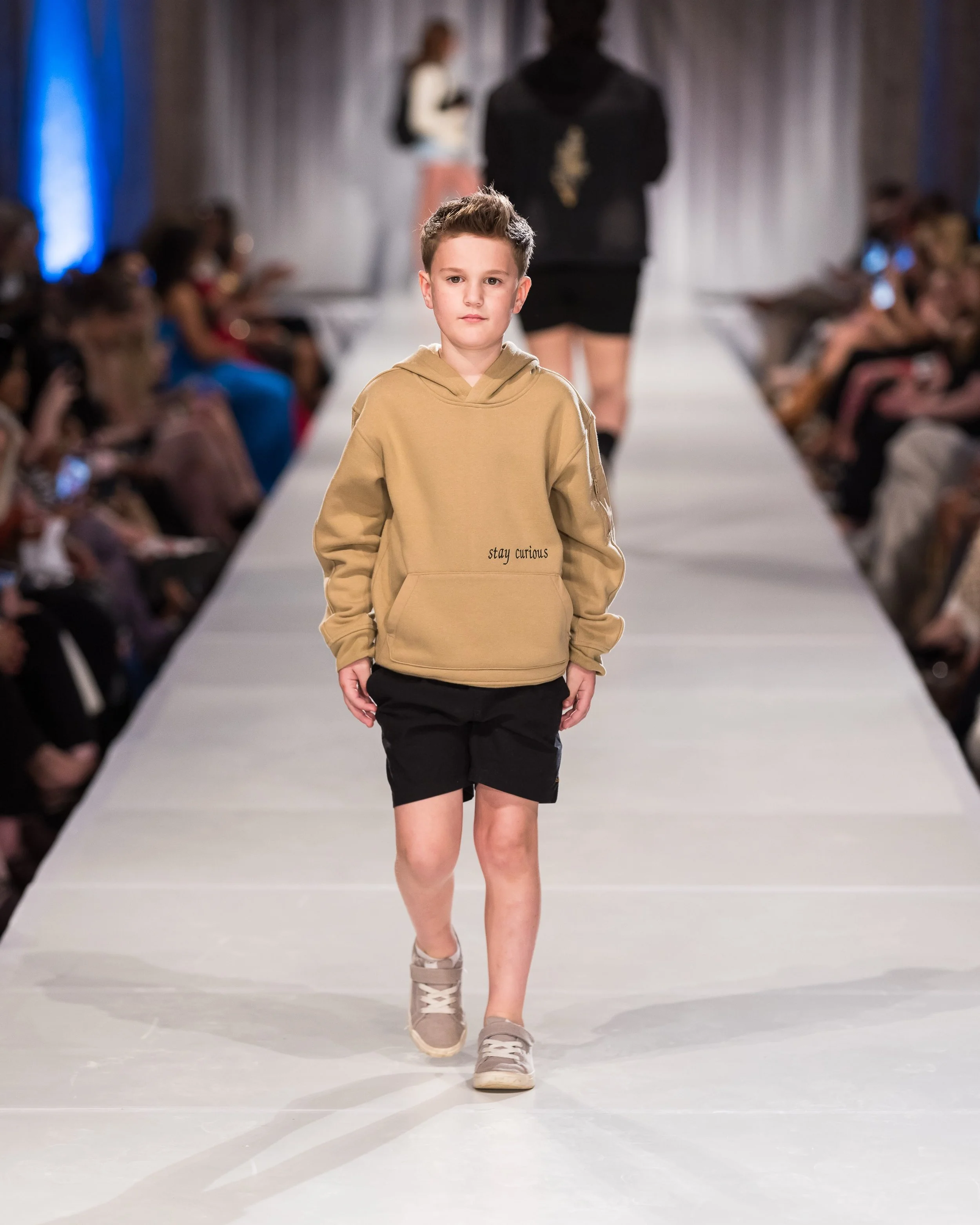 Mikey&rsquo;s custom hoodie with a phrase he chose: stay curious. We will!! #kcfw &bull;&bull; photo by @elistackphoto