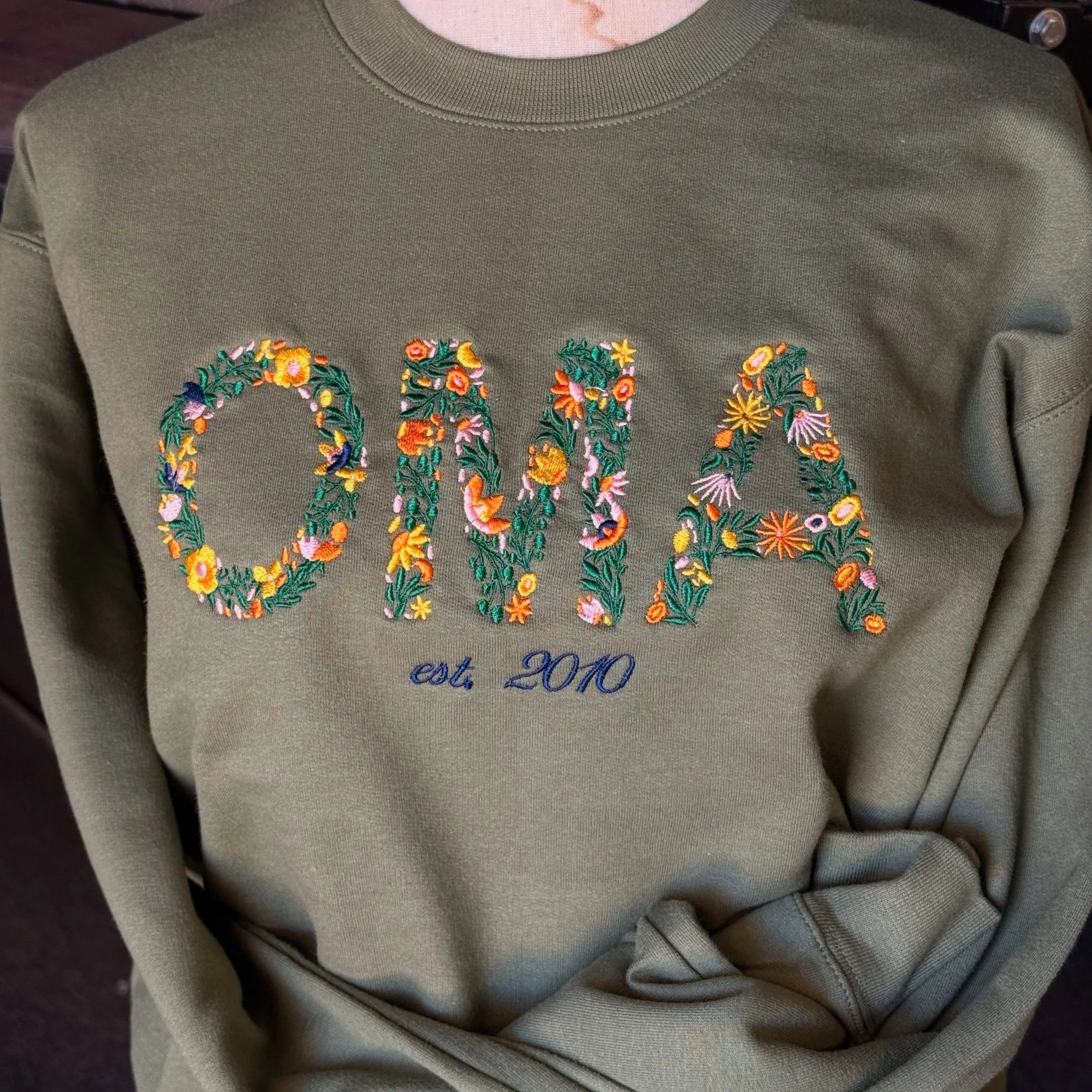 It&rsquo;s all in the details. 🌸🌺 Fully embroidered for Oma 💙 Thanks for the trust! #embroidery #kansascity #ricoma #shoplocalkc
