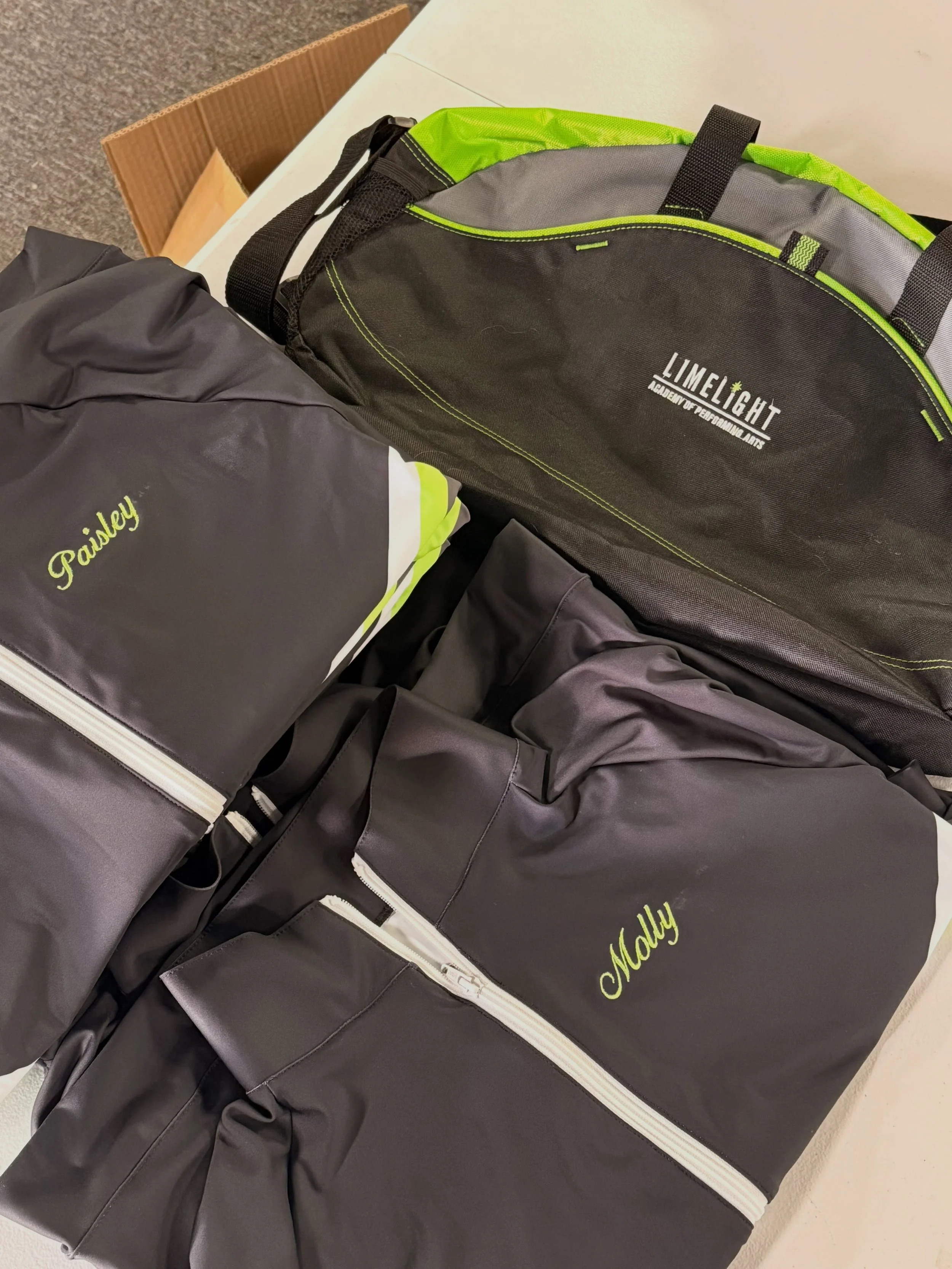 Custom gear for the @limelight_apa dancers! Thanks for the trust! #kansascity #dancer #shoplocalkc