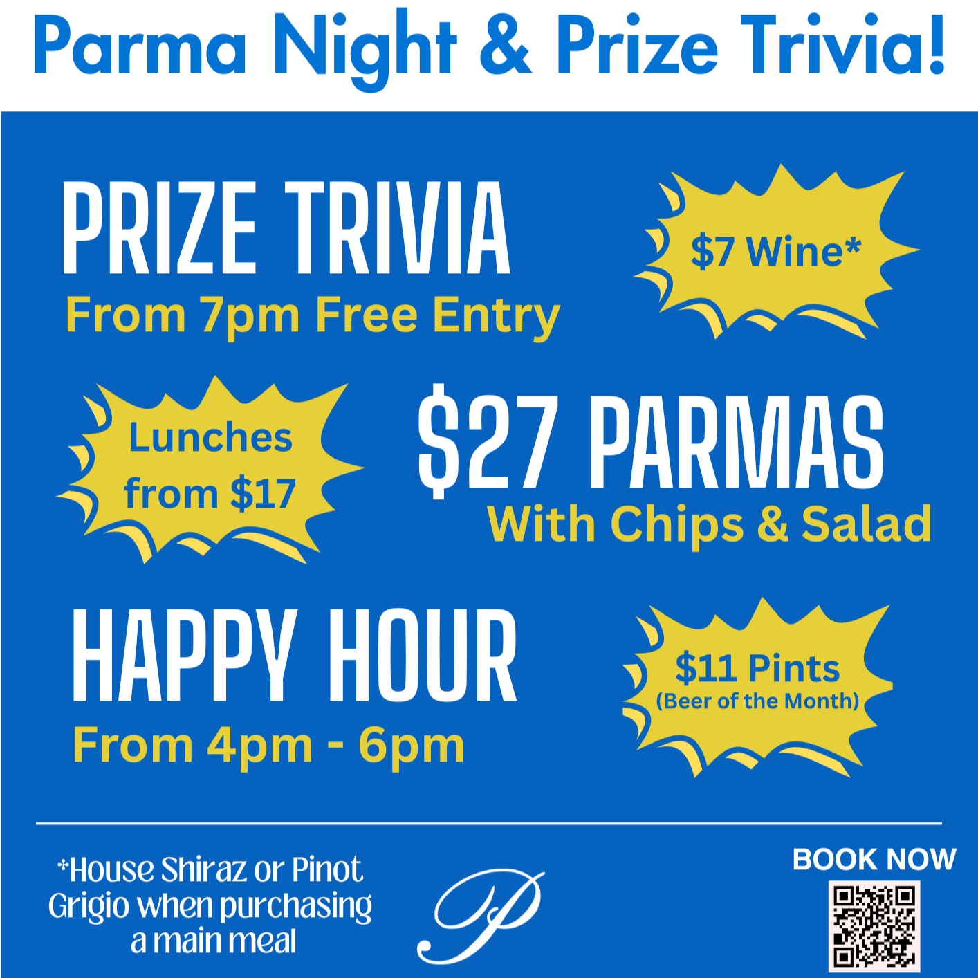 Prize Trivia &amp; Parma night