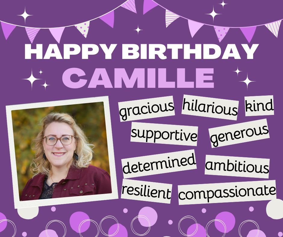 🎉 It&rsquo;s Camille&rsquo;s birthday! 🎉
According to the team, a few words that describe her best are supportive, determined, and compassionate.

As our fearless leader, she sets the tone every day with her guidance, generosity, and unwavering ded