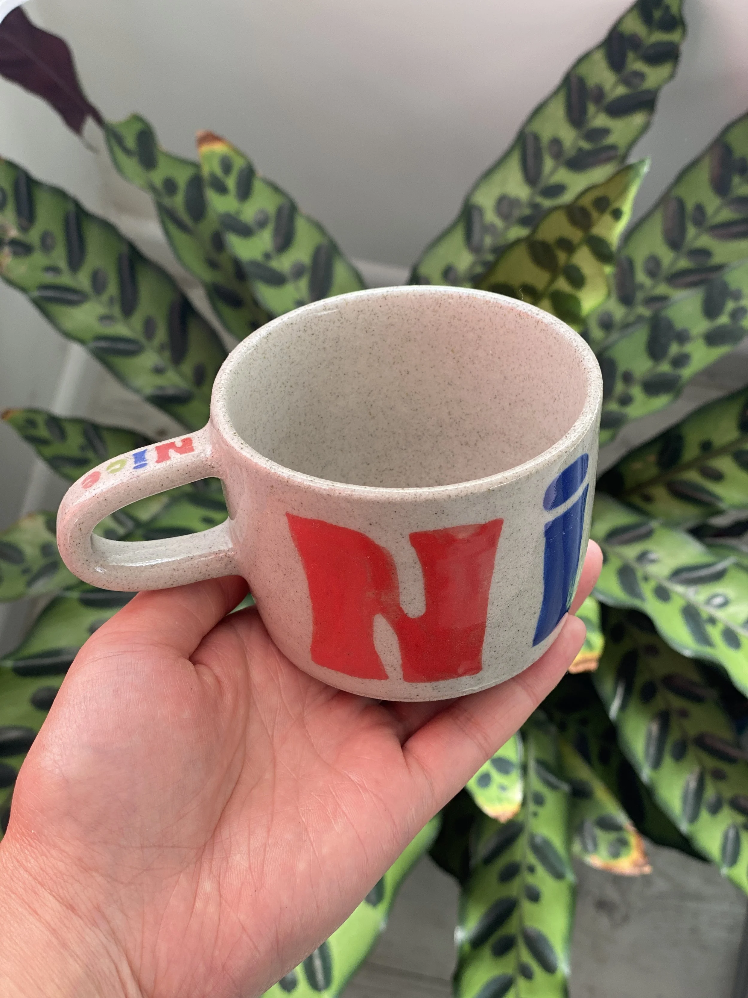 Finechinanz handmade handpainted pottery mug