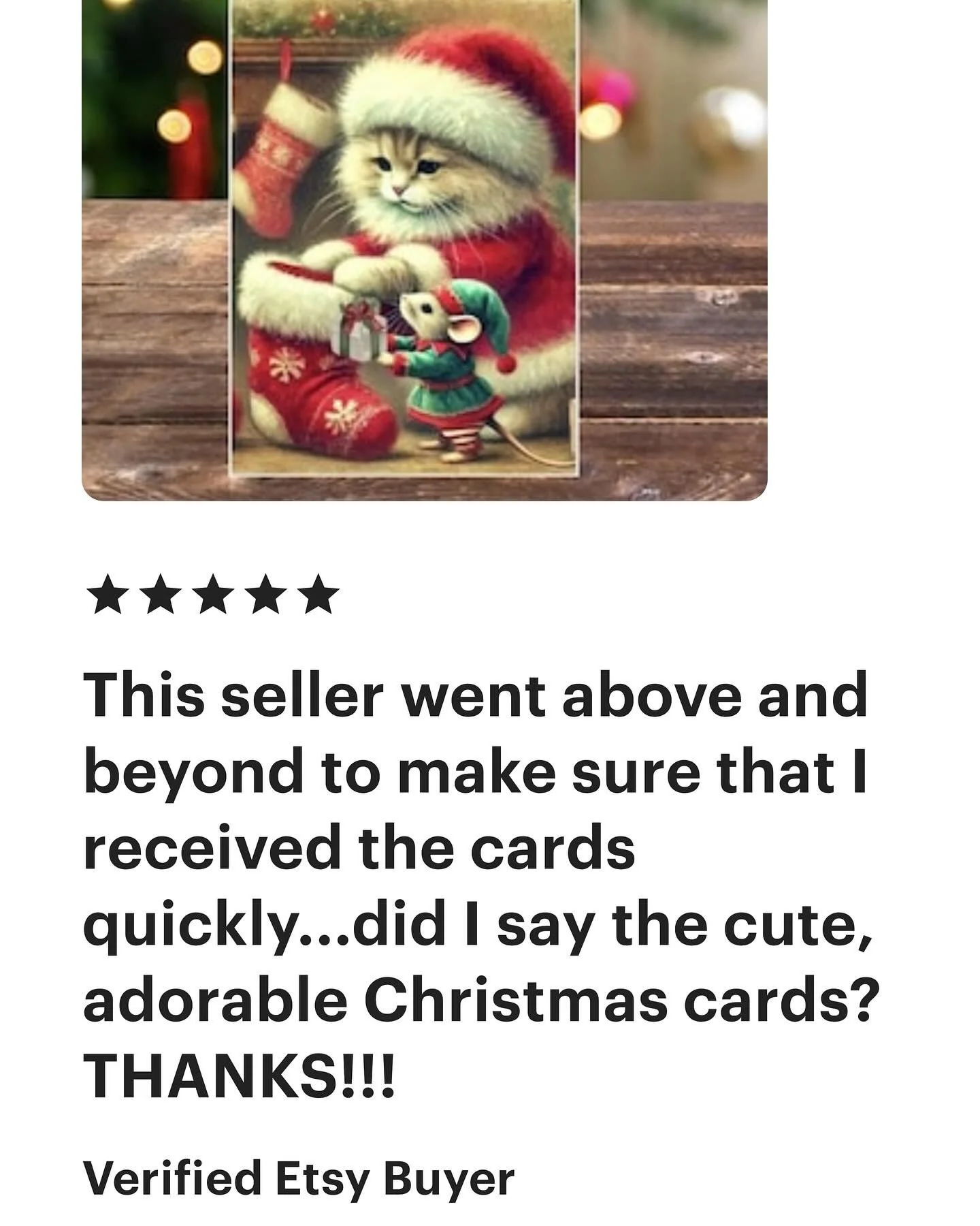 Stop by our store and check out our holiday cards! Find the Purr-felt greeting for your loved ones. 

#catlover #greetingcards #review