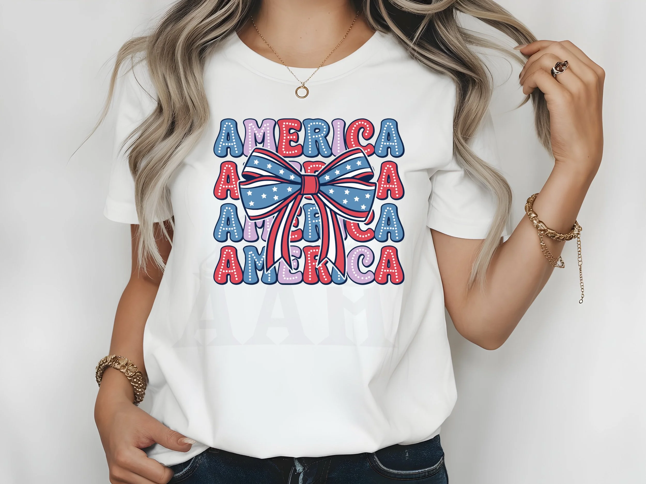 America stacked 4th July shirt