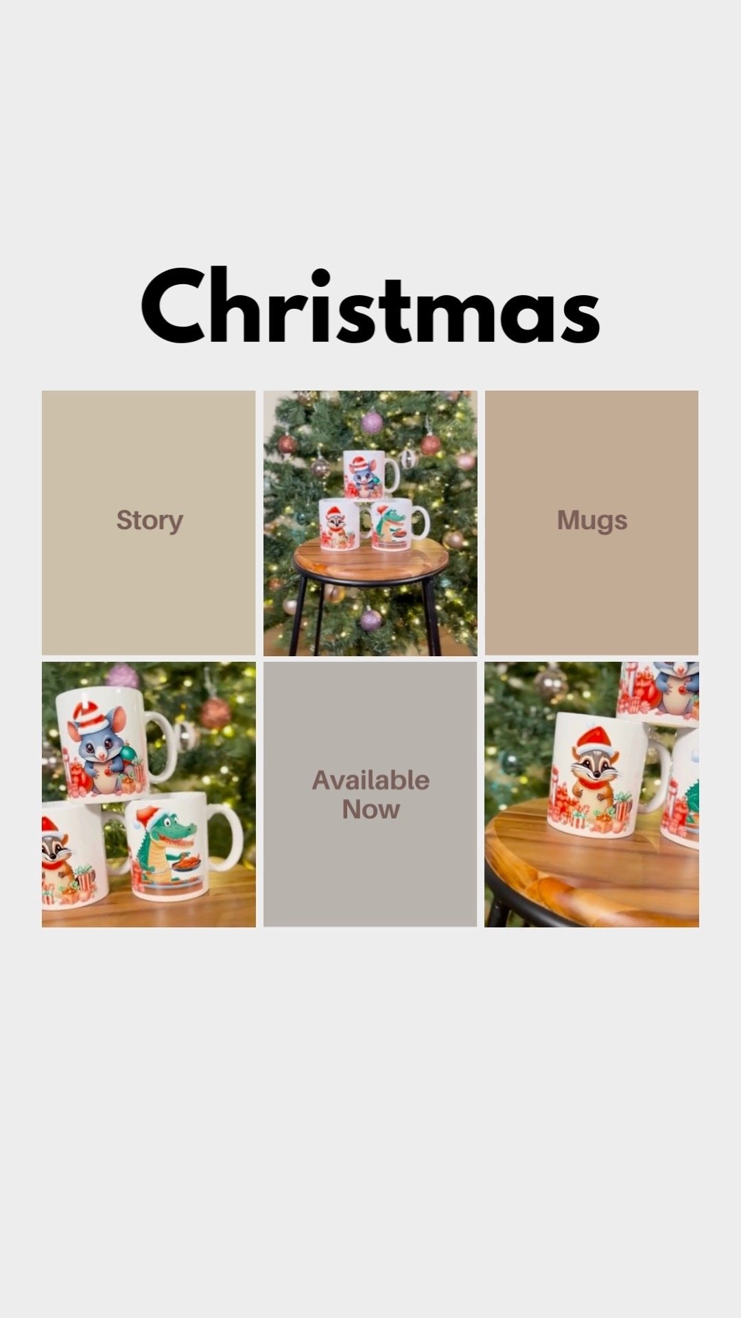 π΅π Last Christmas, we searched high and low,
But this year, we’ve got gifts that glow*! πβ
Our Christmas Story Mugs are here to stay,
Featuring Aussie critters to brighten your day! π¨β¨
Carol the Possum, Rocky the Croc, and Sara the Numbat