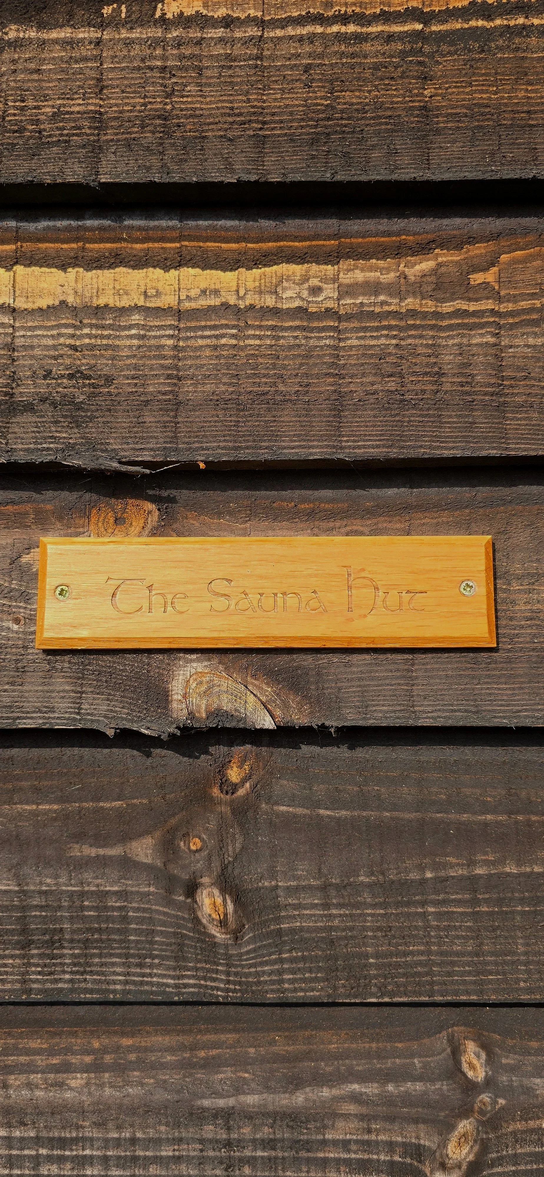 The sauna hut notice