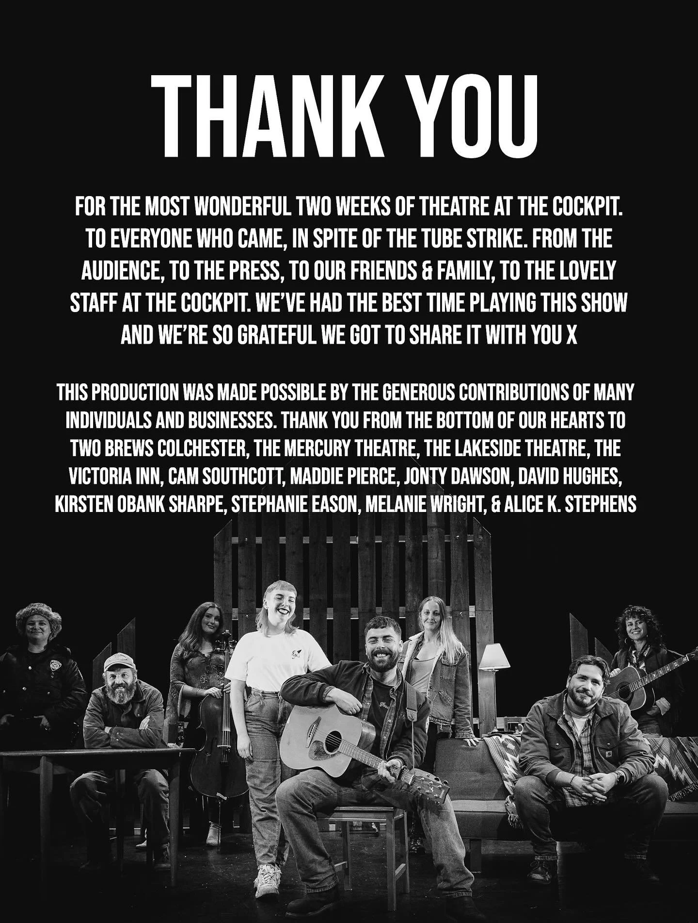 Thank you x 
Love you x
Goodbye x