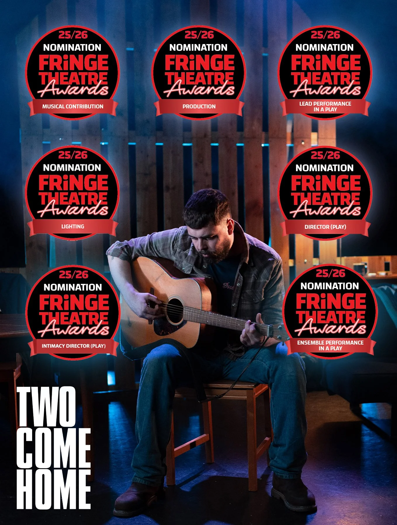 Two additional FTA nominations have been announced for @twocomehomeplay @cockpittheatre 

Congratulations to the entire ensemble for 'Ensemble Performance In A Play' &amp; to the incomparable @mariinacusi for 'Intimacy Director'!

We're blown away, t