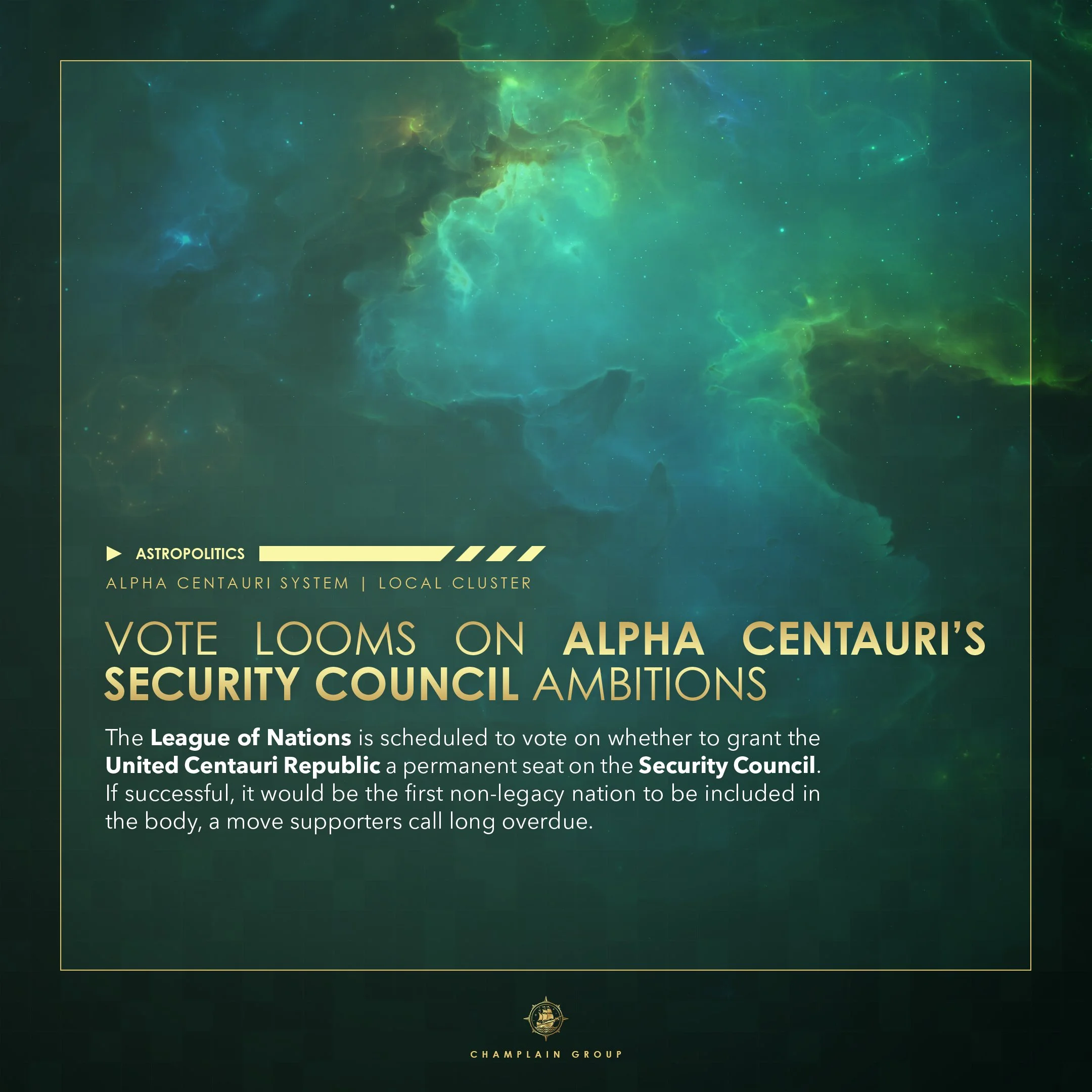 Vote Looms on Alpha Centauri’s Security Council Ambitions