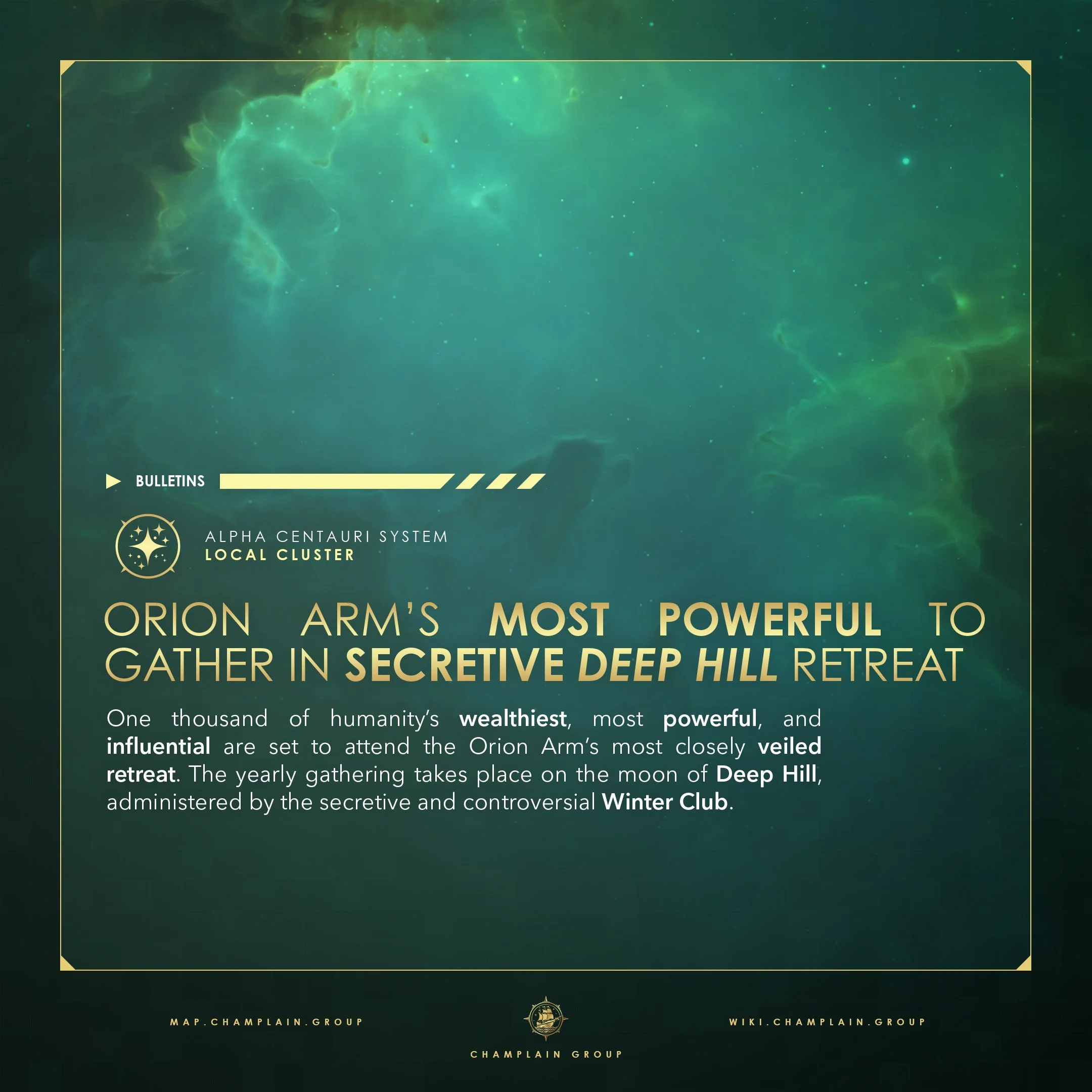 Orion Arm’s Most Powerful To Gather in Secretive Deep Hill Retreat