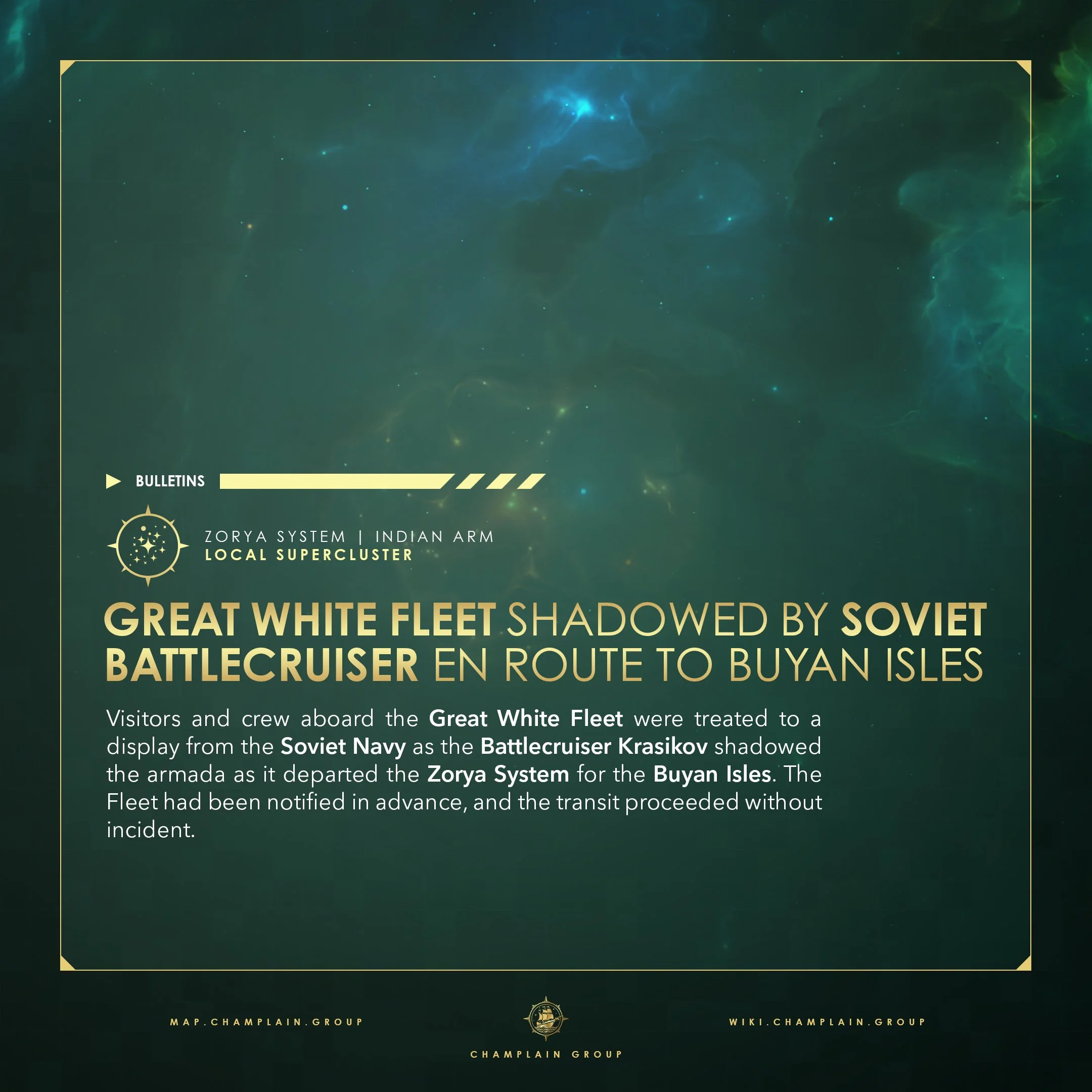 Great White Fleet Shadowed By Soviet Battlecruiser En Route to Buyan Isles