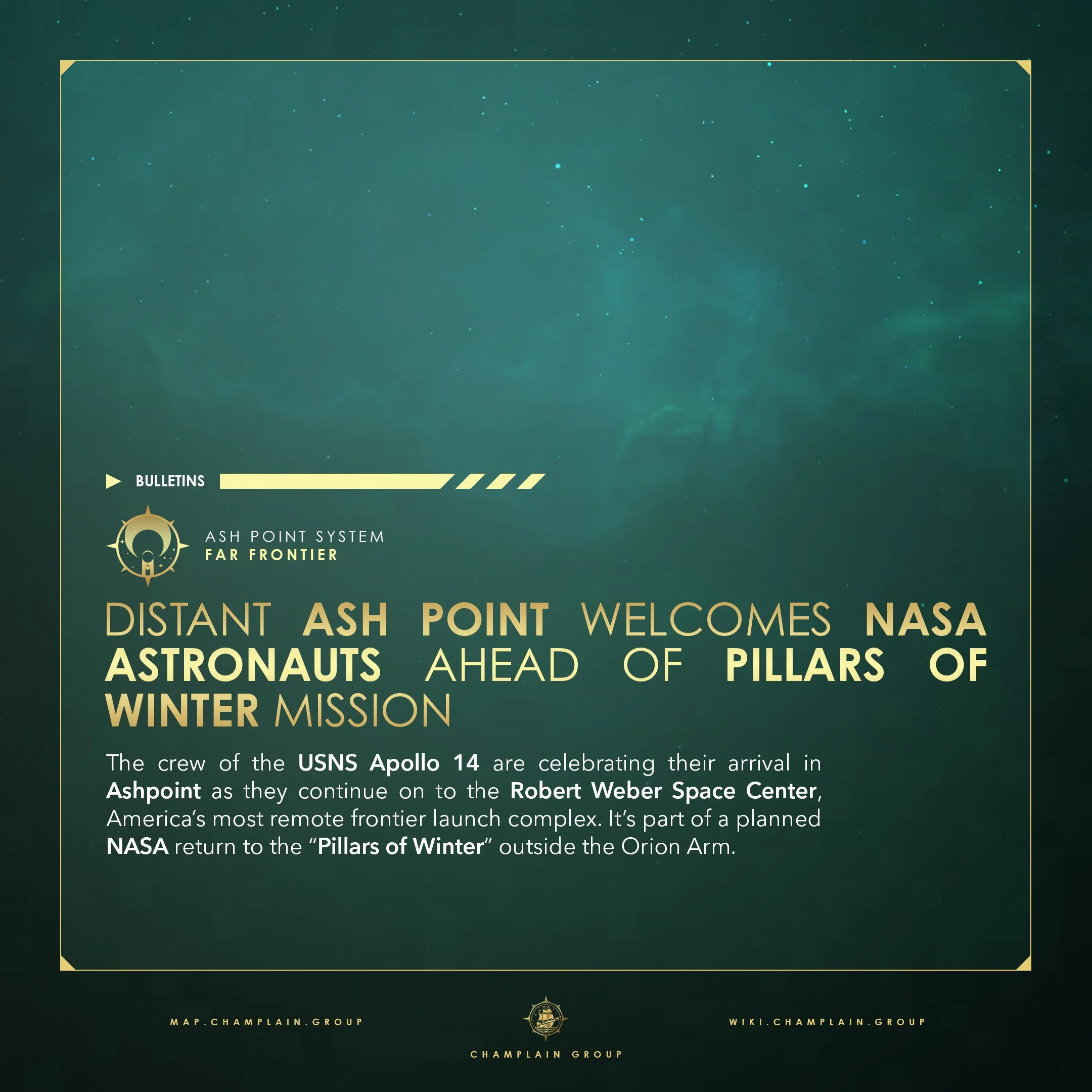 Ash Point Welcomes NASA Astronauts Ahead of Pillars of Winter Mission