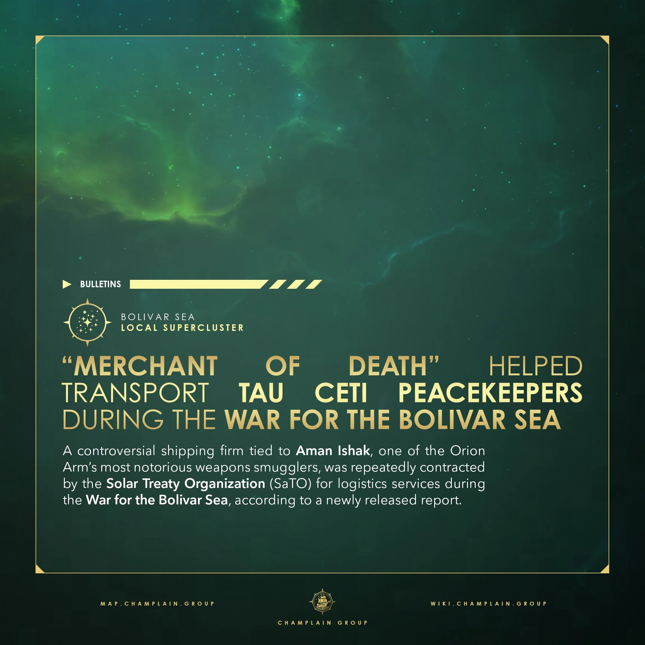 “Merchant of Death” Helped Transport Tau Ceti Peacekeepers During the War for the Bolivar Sea