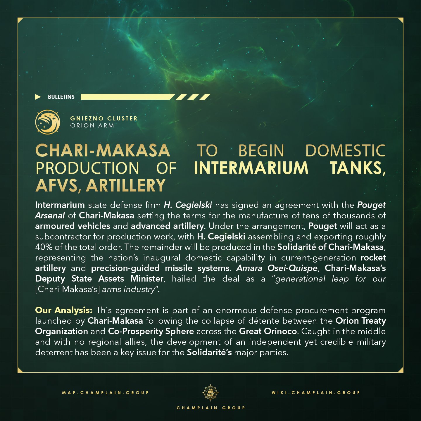 Chari-Makasa To Begin Domestic Production of Intermarium Tanks, AFVs, Artillery