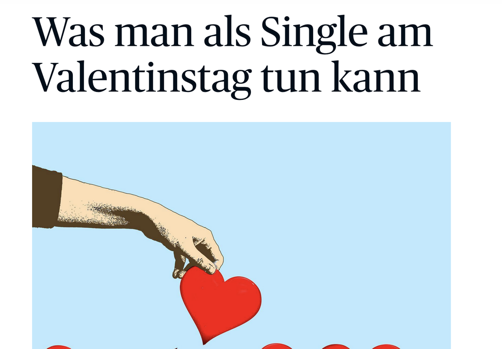 Was man als Single am Valentinstag tun kann