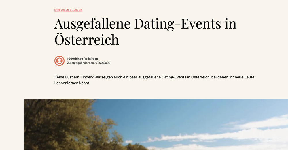 Ausgefallene Dating-Events in Österreich