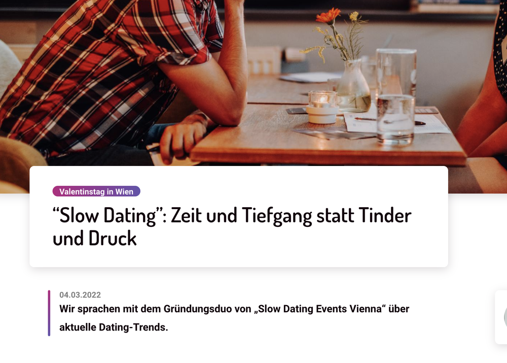 “Slow Dating”: Zeit und Tiefgang statt Tinder und Druck
