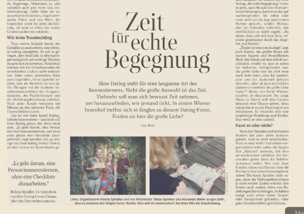 Zeit für echte Begegnung