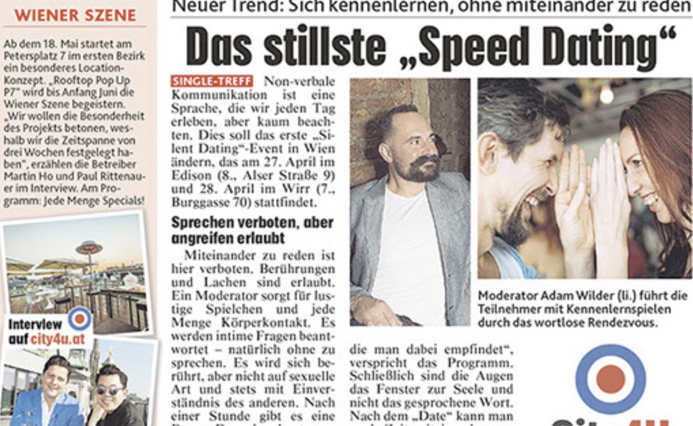Das stillste “Speed Dating”