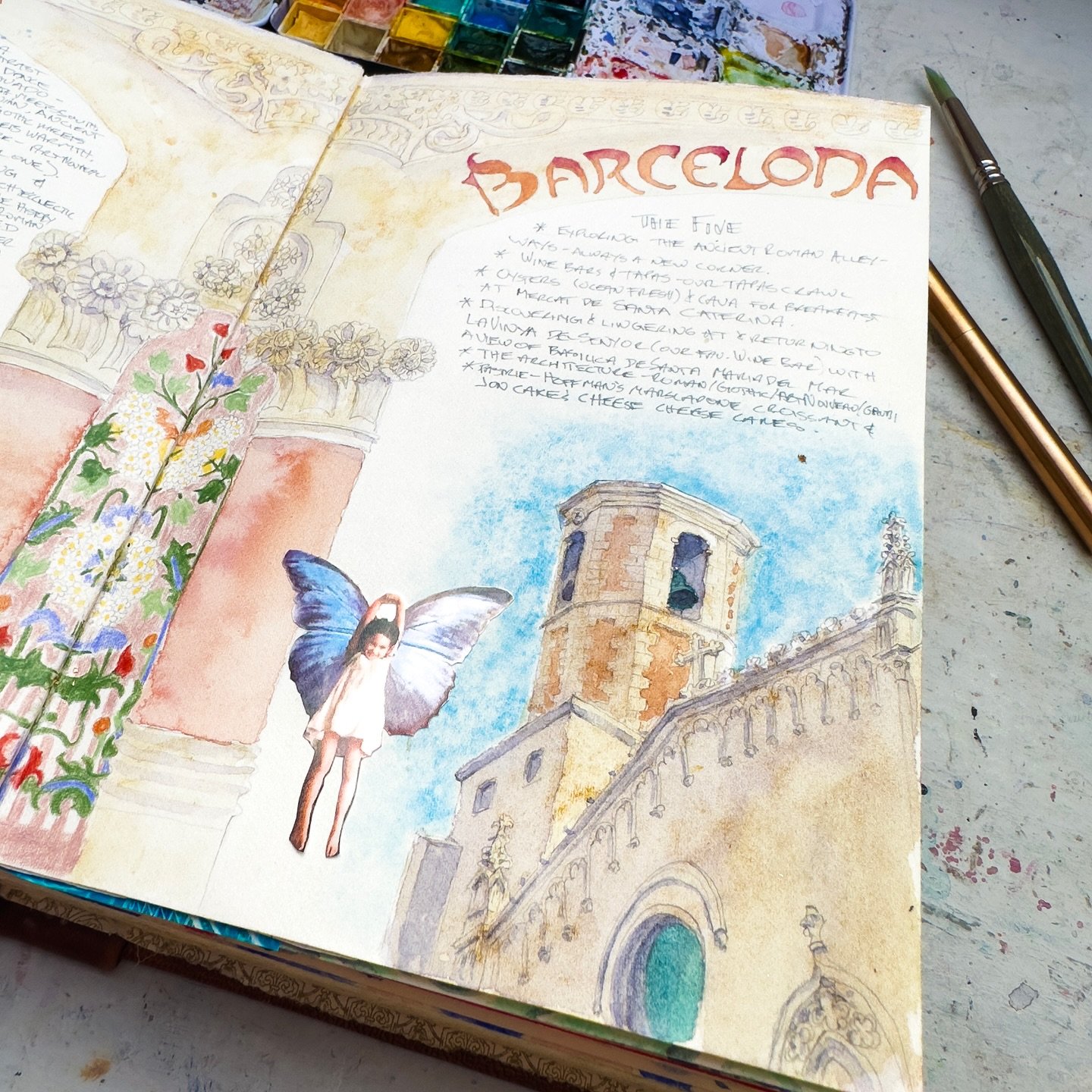 Missing walking the ancient Roman alleyways of Barcelona, stopping in for a tapas where Picasso and others paid for their drinks in paintings, strolling through MOMA, then up to be inspired by the gorgeous art nouveau buildings, not just by Gaudi. So