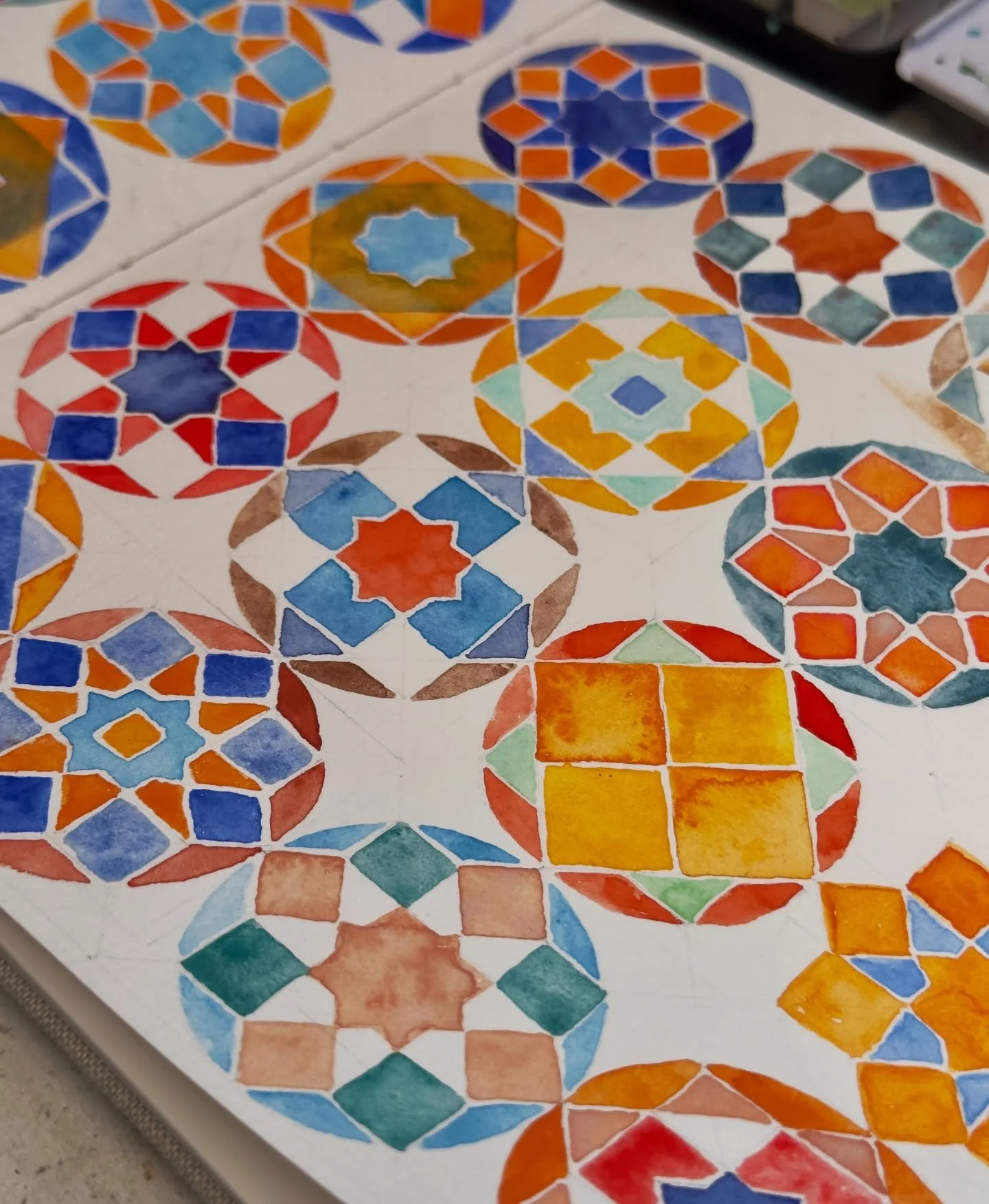 Where does blue and green begin? Either way gorgeous with orange. My good friend Vincent says &ldquo;There is no blue without yellow and without orange&rdquo; and I suspect he would know- what do you think?
Meanwhile several gentle hours later and I 