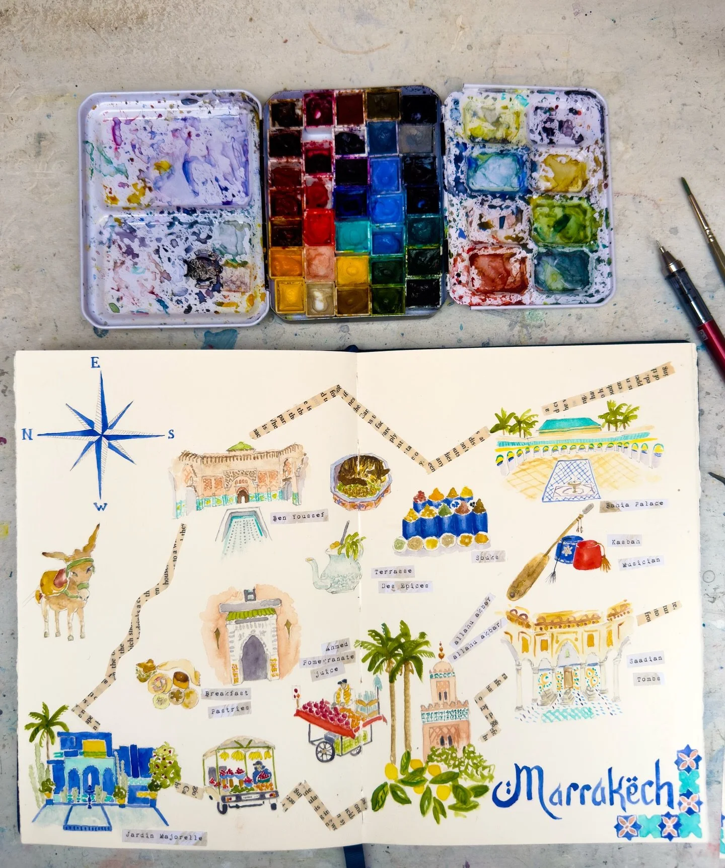 My little piece of Marrakech 😊
✨ trying to enjoy Jardin Majorelle despite the insta craze.
✨ the ever so healthy breakfasts of pastries and pomegranate juice
✨donkey dodging
✨walking the souks, getting lost, following our curiosities
✨ the anchoring