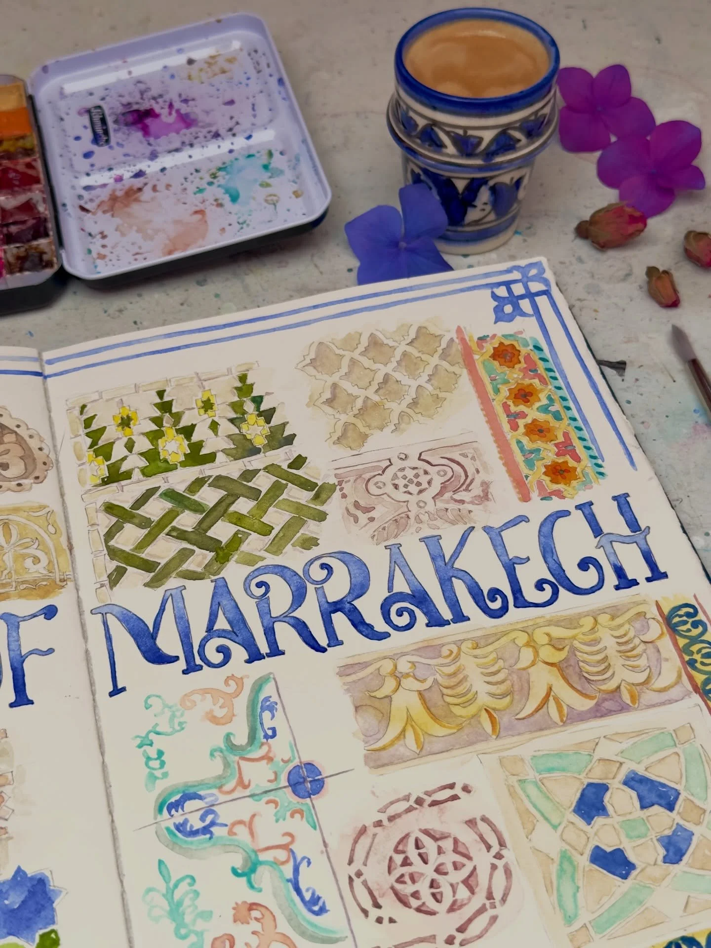 Patterns of Marrakech- infinite intricacies, infinite inspiration.
I loved seeing the layers upon layers of beautiful detail woven into life in Morocco- so much beauty.
#travelvignettesworkshop