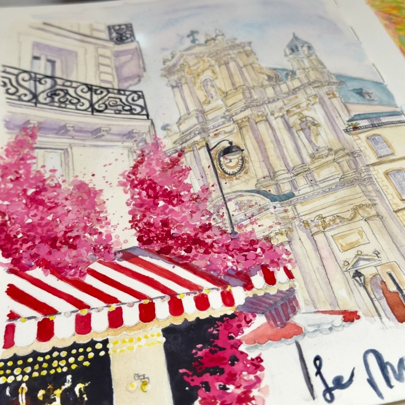 I&rsquo;m back walking these streets again, visiting favourite haunts, cafes, galleries. Of course that means Le Marais and MAM where I could sit and gaze at Bonnard&rsquo;s work for hours!!
.
#travelvignettesworkshop 
🔗 Link in BIO