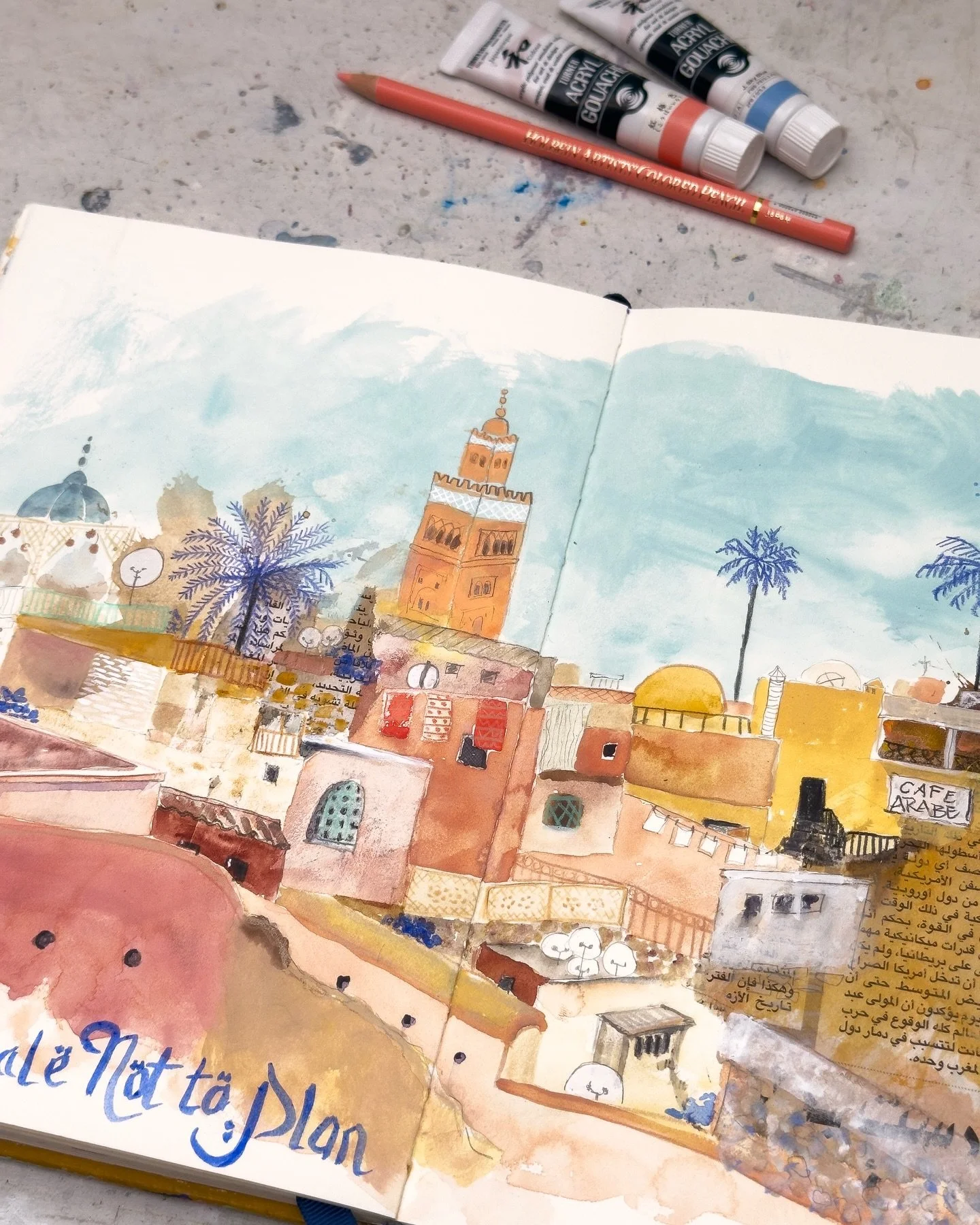 Sunsets near on roof tops- Marrakech 💙☪️💙