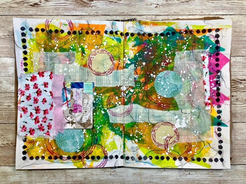 This week in the Make Create Express workshop we have two new lessons, one being: Joy Pairings &mdash; Consie Sindet⁠
⁠
"In this deeper mixed media lesson, you'll build a full art journal page around three intentional "joy pairings" &m