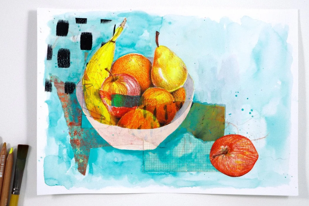 This week in the Make Create Express 26 workshop we have a brilliant lesson with Kim Dellow:⁠
⁠
A Carnival of Fruit⁠
⁠
Build a fun, fruit-filled still life by finding your way of connecting fruit together. Explore composition for setting up a still l