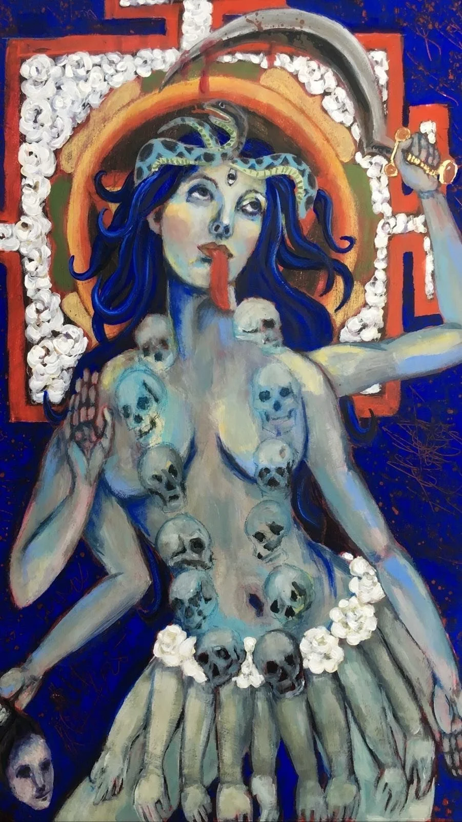 Kali Ma as the Tower card, from Stardust and Fallen Petals by Galia Alena