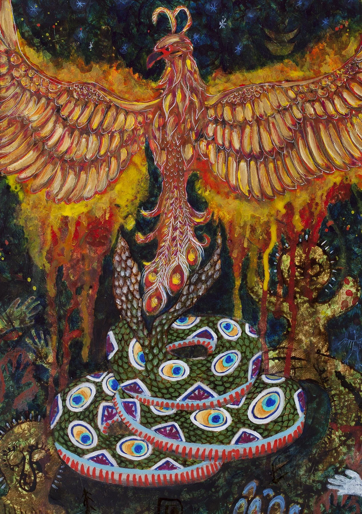 Phoenix rising, from Stardust and Fallen Petals by Galia Alena