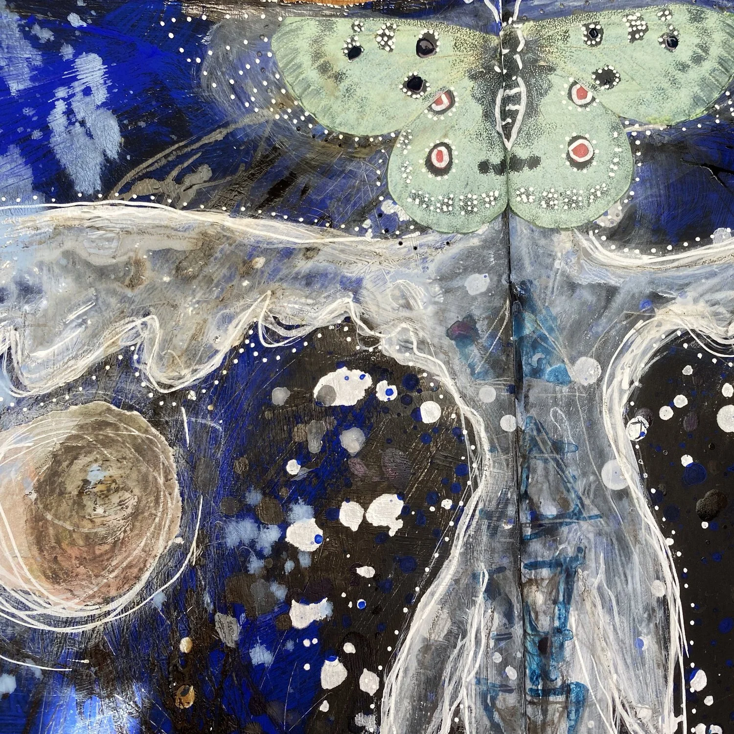 The Magician from the tarot- art journal spread